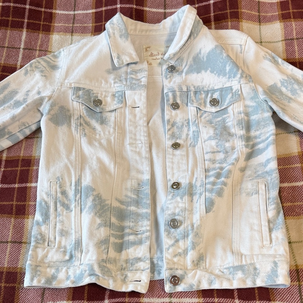 Altar'd State Blue Tie-Dye Jean Jacket